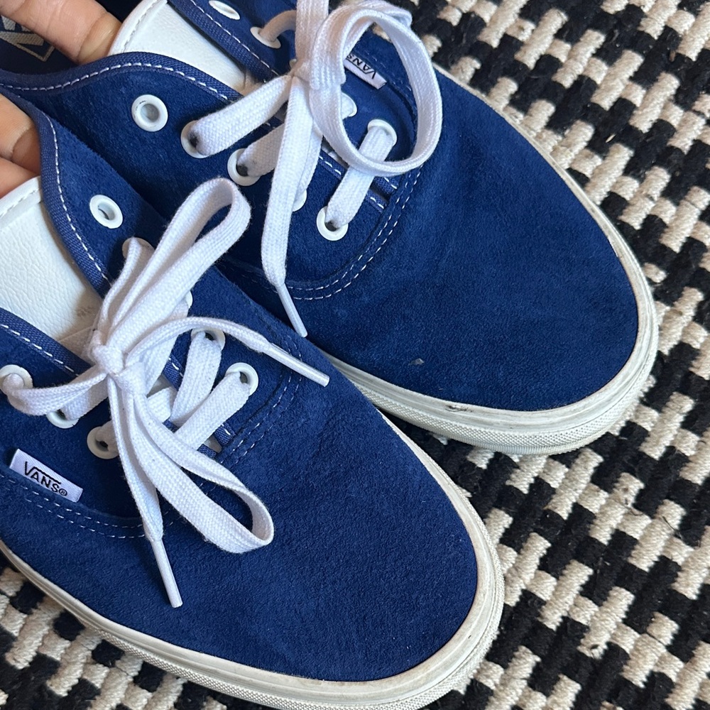 Vans Men's Deep Blue Canvas Sneakers - Picture 2 of 6